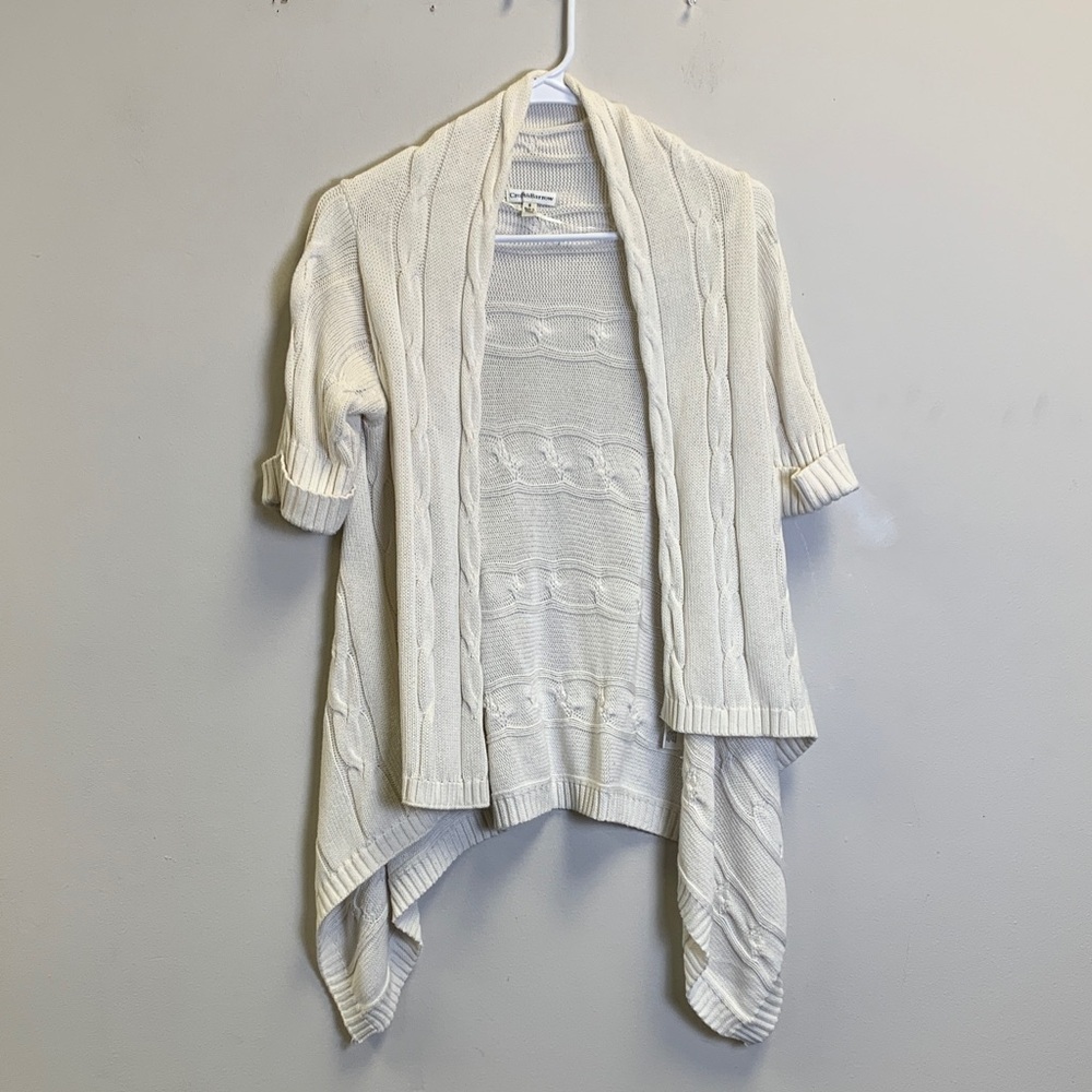 Croft & Barrow Cream Cable Knit Cardigan
